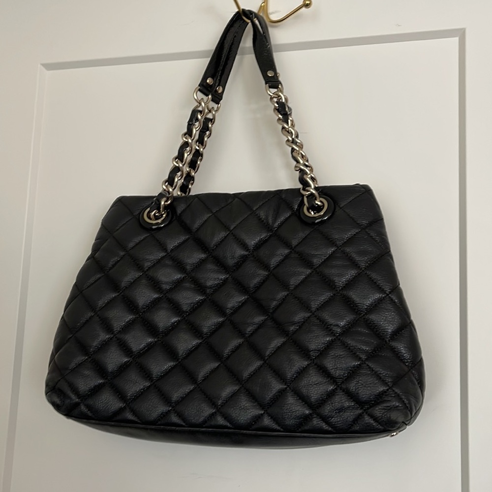 Authentic Kate Spade black quilted leather purse with gold hardware. - Picture 3 of 17